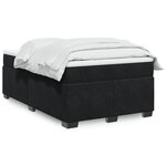 vidaXL Sommier à lattes de lit avec matelas noir 120x190 cm velours