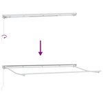 vidaXL Auvent Rétractable Marron 400x200 cm tissu
