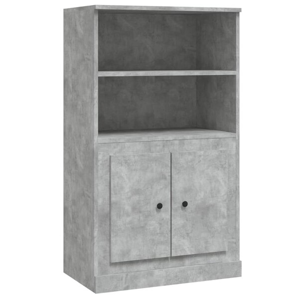 vidaXL Buffet haut gris béton 60x35 5x103 5 cm bois d'ingénierie