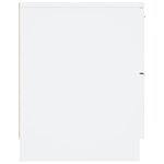 vidaXL Tables de chevet 2 Pièces Blanc Bois d'ingénierie