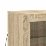 vidaXL Buffet avec lumières LED chêne sonoma 41x37x67 cm