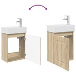 vidaXL Meuble de salle de bain avec robinet Chêne Sonoma