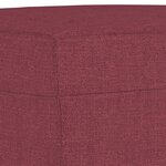 vidaXL Fauteuil avec repose-pied Rouge bordeaux 60 cm Tissu