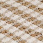 vidaXL Tapis tissé à la main Jute Tissu 120 x 180 cm Naturel et blanc