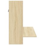 vidaXL Bureau mural chêne sonoma 105x48x75 cm bois d'ingénierie