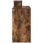 vidaXL Bureau d'ordinateur en chêne fumé Chêne fumé Bois d'ingénierie