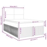 vidaXL Sommier à lattes de lit avec matelas Rose 140x190 cm Velours