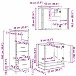 vidaXL Ensemble de mobilier de salle de bain 3 Pièces Bois ancien