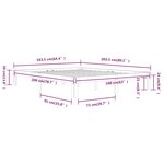 vidaXL Cadre de lit Bois de pin massif 160x200 cm