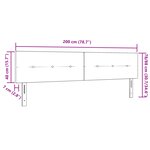 Tête de lit vidaXL avec boutons capitonnés Crème 200 cm en tissu