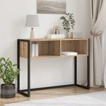 vidaXL Table d'appoint avec stockage Chêne artisan 100 x 36 x 75 cm