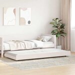 vidaXL Cadre de lit Blanc 80 x 200 cm Bois de pin massif