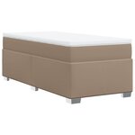 vidaXL Sommier à lattes de lit avec matelas Cappuccino 100x200 cm
