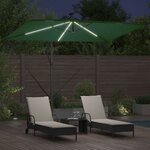 vidaXL Parasol banane à mât déporté Vert 294 x 200 x 254 cm