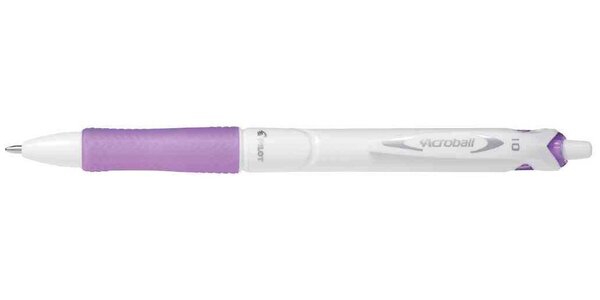 Stylo bille rétractable Grip ACROBALL PURE WHITE 1.0 Trait 0 4 mm Violet PILOT