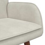 vidaXL Sofa 2 places Crème 115 x 61 x 87 cm Velours