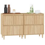 vidaXL Buffets 2 Pièces chêne sonoma 60x35x70 cm bois d'ingénierie