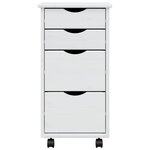 vidaXL Armoire roulante avec tiroirs MOSS blanc bois de pin solide