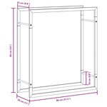 vidaXL Portant de bois de chauffage Noir mat 80x28x86 cm Acier