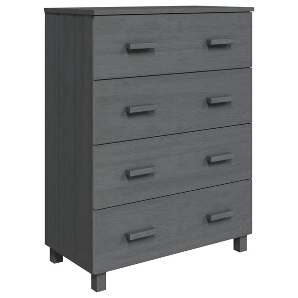 vidaXL Buffet HAMAR Gris foncé 79x40x103 5 cm Bois massif de pin