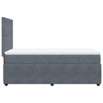 vidaXL Sommier à lattes de lit et matelas Gris foncé 80x200 cm Velours