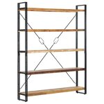 vidaXL Bibliothèque 5 niveaux 140x30x180cm Bois solide de récupération