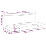 vidaXL Coussins de palette lot de 2 motif de feuilles tissu Oxford