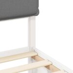 vidaXL Cadre de lit avec tête de lit rembourrée Gris clair