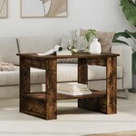 vidaXL Table basse Chêne fumé 72 x 50 x 50 cm Bois d'ingénierie