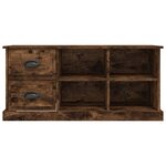 vidaXL Meuble TV chêne fumé 102x35 5x47 5 cm bois d'ingénierie