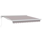 vidaXL Auvent Rétractable Gris clair 300 x 250 cm Tissu et Métal