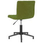 vidaXL Chaises pivotantes à manger lot de 2 vert clair velours