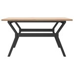 vidaXL Table basse cadre en Y 90x90x45 cm bois de pin massif et fonte