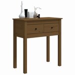 vidaXL Table console Marron miel 70x35x75 cm Bois massif de pin