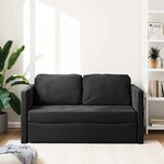 vidaXL Canapé-lit 2 en 1 noir 122x204x55 cm velours