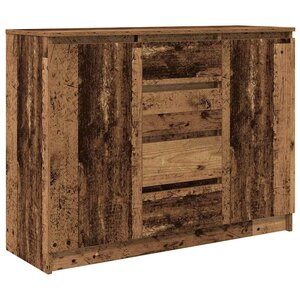 vidaXL Buffet avec tiroirs vieux bois 100 5x35x76 cm bois d'ingénierie