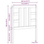 vidaXL Tête de lit Noir 81x4x100 cm Bois massif de pin