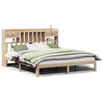 vidaXL Lit bibliothèque sans matelas 180x200 cm bois massif de pin