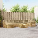 vidaXL Ensemble de canapés d'extérieur 8 Pièces Blanc et Beige