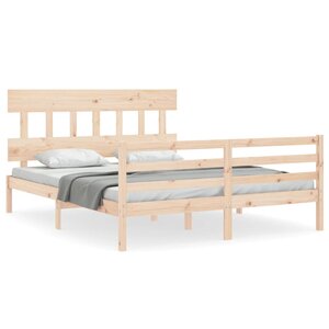 vidaXL Cadre de lit sans matelas bois massif