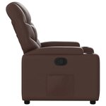 vidaXL Fauteuil inclinable Marron Similicuir