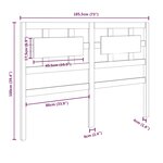 vidaXL Tête de lit Noir 185 5x4x100 cm Bois massif de pin