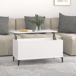 vidaXL Table basse Blanc 90x44 5x45 cm Bois d'ingénierie