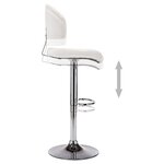 vidaXL Tabourets de bar lot de 2 blanc similicuir