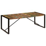 vidaXL Table à dîner 220x100x75 cm Bois de récupération solide