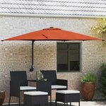vidaXL Parasol de jardin mural terracotta 247 cm