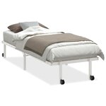 vidaXL Cadre de lit pliable sans matelas blanc 80x200 cm acier