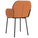 vidaXL Chaises à manger lot de 2 noir tissu et similicuir