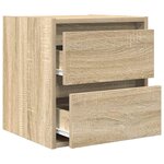 vidaXL Tables de chevet murales 2 Pièces chêne sonoma 38x34x40 cm