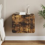 vidaXL Cabinet de chevet mural Chêne fumé 33 x 34 5 x 24 cm